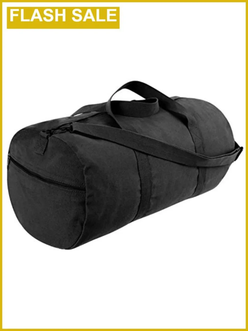 Heavyweight Canvas Travel Duffle Bag with Shoulder Strap, Gym & Camping Gear
